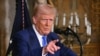 Президент Дональд Трамп выступает перед журналистами в Мар-а-Лаго. Февраль 2025 г. 