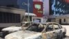 A middle-class shopping area was looted in Lekki, Oct. 22, 2020, after the army repressed peaceful protesters gathered despite curfew the day before at the Lekki toll gate. (AFP)