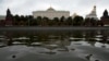 The Kremlin with its palaces and churches is reflected in the Moskva River waters in Moscow, Russia, Sept. 30, 2016. Russia has entered a second year of its military operation in Syria.