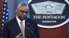 Menteri Pertahanan AS Lloyd Austin berbicara dalam konferensi pers setelah menyimpulkan Kelompok Kontak Pertahanan Ukraina di Pentagon di Washington, DC, pada 26 April 2024. (Foto: AFP)