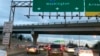 Washington commuters travel to work on the first day back after a government shutdown, early morning on I-395, Jan. 28, 2019 in Arlington, Va.