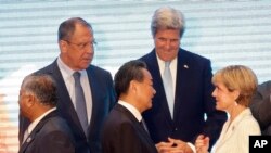 2016年7月26日克里在东盟国家外长会议上。