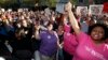 Protesters call for Mississippi Gov. Phil Bryant to veto House Bill 1523, which they say will allow discrimination against LGBT people, during a rally in Jackson, Mississippi, April 4, 2016.