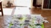Supplies of face masks created by Chloe Chancelier's Facebook group. 