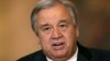 The newly-appointed Secretary General of the United Nations, Antonio Guterres, reads a statement at Lisbon's Necessidades palace, Oct. 6, 2016.