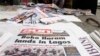 Newspapers are displayed at a vendor's stand along a road in Obalende district in Nigeria's commercial capital Lagos, July 30, 2013.