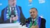 Turkish President Recep Tayyip Erdogan addresses his ruling party's supporters in the Black Sea city of Rize, Feb. 15, 2021.