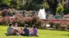 FILE - Students are seen sitting on a lawn on the campus of Florida State University in Tallahassee, Florida, April 30, 2015. Increasing numbers of students are now taking a "gap year" before enrolling in colleges.