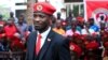 Ugandan musician turned politician, Robert Kyagulanyi also known as Bobi Wine arrives at the news conference at his home in Kasangati, Kampala, Uganda, July 24, 2019.
