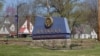 Sign at the entrance of Haskell Indian Nations University, a public tribal land-grant university in Lawrence, Kansas, founded in 1884.