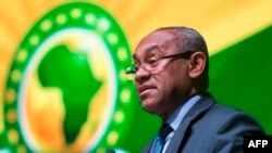 Le président de la Confédération africaine de football, Ahmad, lors de la 40e Assemblée générale de la CAF, Casablanca, Maroc, le 2 février 2018