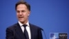 FILE - Netherlands' Prime Minister Mark Rutte reacts during a press conference at the NATO headquarters in Brussels, on April 17, 2024.