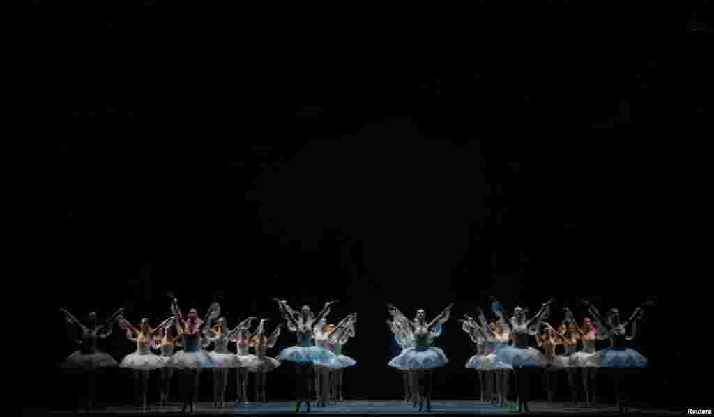 Czech National Ballet cast members perform during a rehearsal of &quot;La Bayadere&quot; at Maestranza Theatre in the Andalusian capital of Seville, Spain.