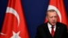 Turkish President Recep Tayyip Erdogan attends a news conference with Hungarian Prime Minister Viktor Orban in Budapest, Hungary, Nov. 7, 2019. 