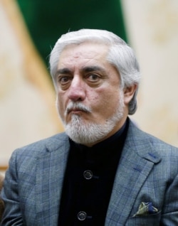 Afghanistan Chief Executive Abdullah Abdullah arrives for a news conference in Kabul, Afghanistan, Dec. 22, 2019.