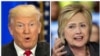 This photo combo of file images shows U.S. presidential candidates Donald Trump, left, and Hillary Clinton. 