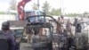 دھماکے سے تباہ ہونے والے رکشے