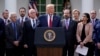 President Trump declared the coronavirus pandemic a national emergency in the Rose Garden of the White House, March 13, 2020.