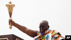 Le président du Ghana, Nana Akufo-Addo, lors de sa cérémonie d'investiture à Accra, le 7 janvier 2017. (AP Photo)