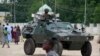 FILE - Nigerian army's armored vehicle in Maiduguri, Nigeria. 