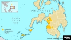 The proposed Bangsamoro area.
