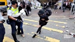 VOA Asia - Violence inceases on Hong Kong streets