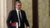 Predsednik Srbije Aleksandar Vučić dolazi na konferenciju medije (foto Fonet)