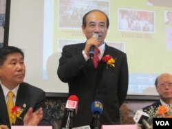 台湾立法院长王金平 ( 中 )(美国之音容易拍摄)