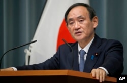 스가 요시히데 일본 관방장관.