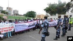 Une manifestation au Gabon