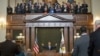 President Barack Obama receives a standing ovation before addressing the Illinois General Assembly at the State Capitol in Springfield, Feb. 10, 2016. 