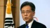 South Korean Trade Minister Kim Hyung-chong speaks during a press conference at the Foreign Ministry in Seoul, South Korea, Aug. 22, 2017. Kim said Seoul will not discuss renegotiation of the free trade agreement with the U.S. without first looking into w