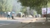 Une manifestation est en cours à N'Djamena, au Tchad, le 27 avril 2021.