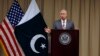 U.S. Republican Senator Lindsey Graham gives a press conference at the U.S. Embassy after meeting with Pakistani Prime Minister Imran Khan, in Islamabad, Pakistan, Jan. 20, 2019. 