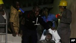 A four-story building collapsed in Nigeria's commercial capital of Lagos on November 4, killing at least five construction workers.