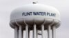 FILE - The Flint, Michigan, water tower is seen in this Feb. 5, 2016, photo.