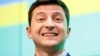 Ukraine's President-elect Volodymyr Zelenskiy during a news conference at his campaign headquarters in Kyiv, April 21, 2019.