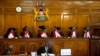 Audience à la Cour suprême du Kenya à Nairobi, Kenya, le 14 novembre 2017.