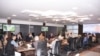Journalists were briefed at Pakistan established National Command Operation Center (NCOC) to fight COVID-19, April 29, 2020. (Ayaz Gul/VOA)