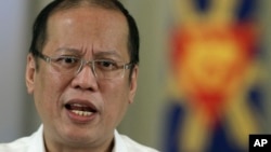 Philippine President Benigno Aquino III delivers a speech on national television at the Malacanang Presidential Palace in Manila, Philippines. (File photo).