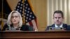 In this file photo taken on Dec. 1, 2021, Republican Representatives Liz Cheney, left, and Adam Kinzinger listen during a select committee investigating the Capitol attack.