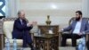 U.N. Syria envoy Geir Pedersen meets with head of Hayat Tahrir al-Sham and Syria's de facto leader, Ahmed al-Sharaa, also known as Abu Mohammed al-Golani in Damascus, Syria in this handout released on Dec. 15, 2024. 