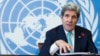 Secretary of State John Kerry gestures during a news conference after he delivered remarks to the United Nations Human Rights Council in Geneva, March 2, 2015.