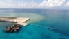 Handout photo by Philippines' Department of National Defense shows the newly built beach ramp at Thitu Island in the disputed South China Sea, June 10, 2020.