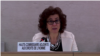 U.N. Deputy High Commissioner for Human Rights, Nada Al-Nashif speaking in Geneva in this screen shot on Dec. 15, 2021