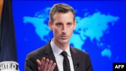 FILE - In this file photo U.S. State Department Spokesperson Ned Price holds a news briefing at the State Department in Washington, D.C., on February 17, 2021.