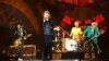 British veteran rockers The Rolling Stones' singer Mick Jagger sings during a concert on their "Latin America Ole Tour" at Morumbi stadium in Sao Paulo, Brazil, Feb. 27, 2016. 