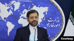  سعید خطیب‌زاده، سخنگوی وزارت خارجهٔ ایران‌(تصویر از آرشیف صدای امریکا)‌