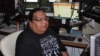 This courtesy photo shows KKWE Niijii radio show host Terry Goodsky at work in Callaway, Minnesota.