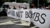 Protesters outside the Republican National Convnetion, Tampa, Florida, August 27, 2012. (E. Mazrieva/VOA)